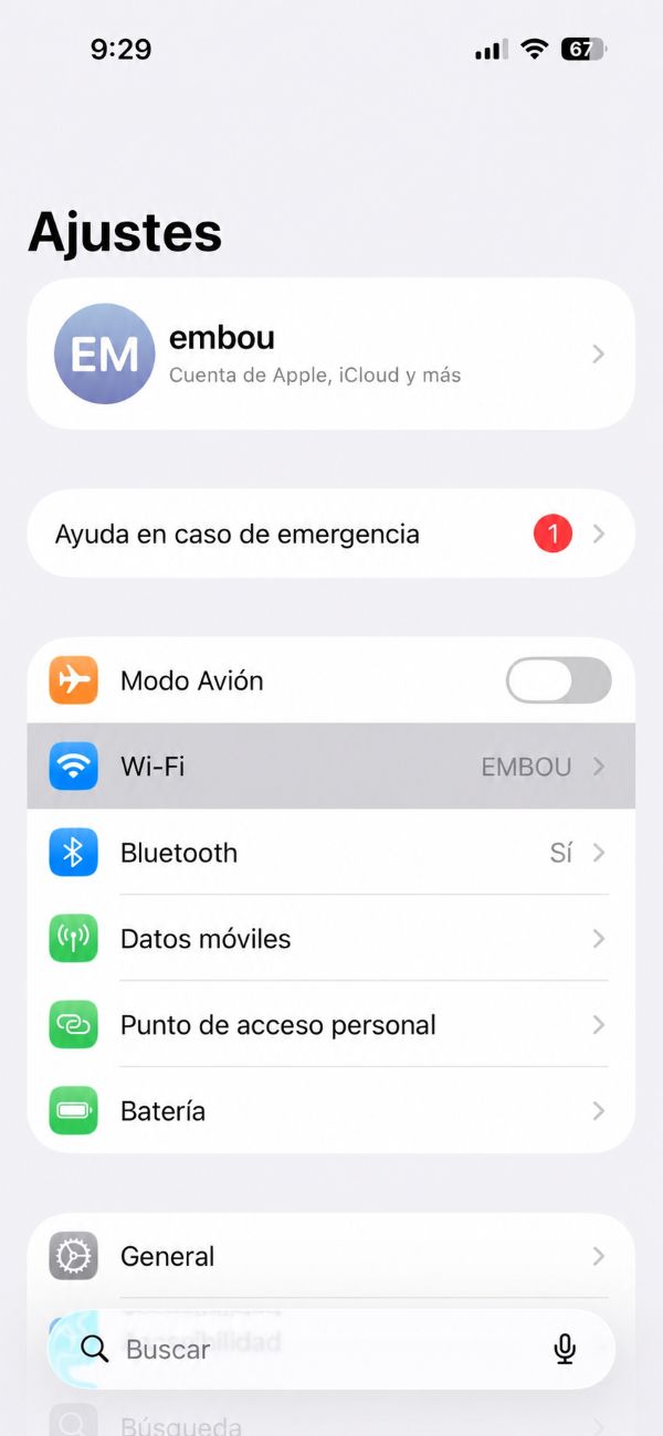 Cómo saber la dirección IP desde un iPhone - Paso 1